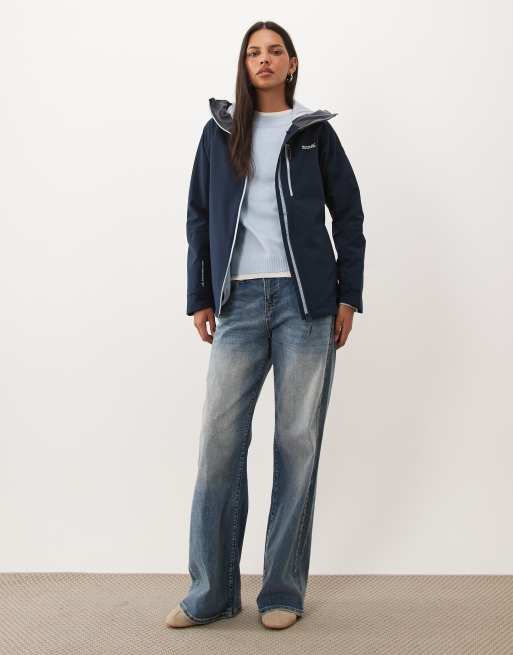 Regatta Waterproof hooded birchdale ii shell jacket in navy skyway, 2 of 4