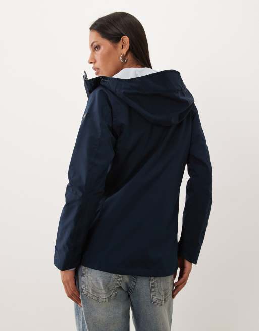 Regatta Waterproof hooded birchdale ii shell jacket in navy skyway, 3 of 4