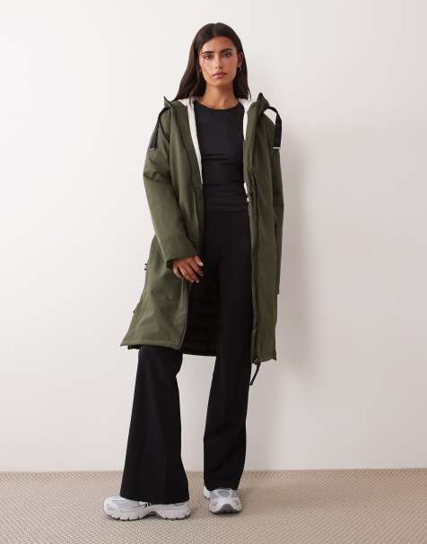 Regatta Waterproof hooded hazel insulated jacket in dark khaki light vanilla - view 1