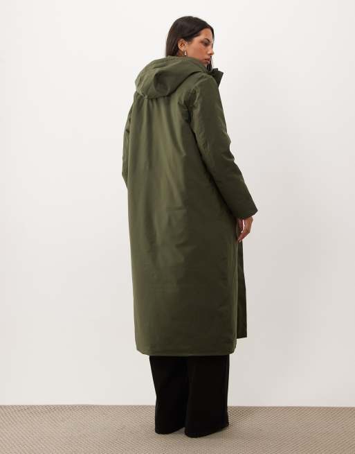 Regatta Waterproof hooded janna insulated jacket in dark khaki, 2 of 4