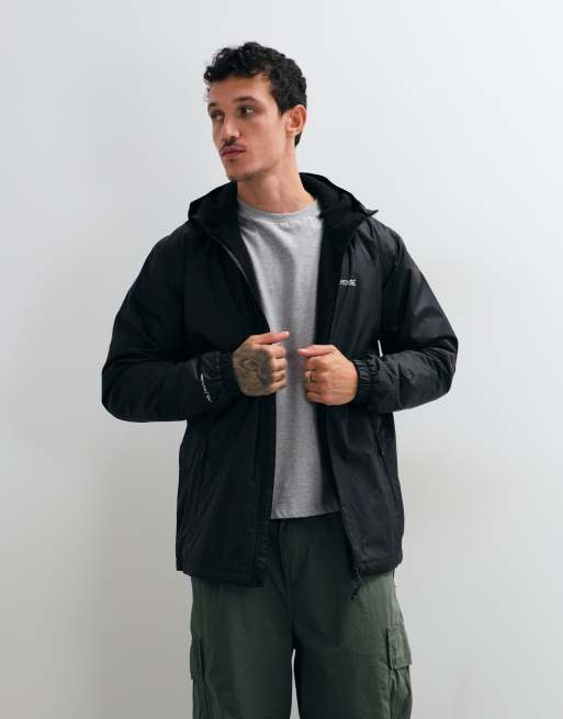 Regatta Waterproof hooded kygo fleece lined insulated jacket in ash, 3 of 5