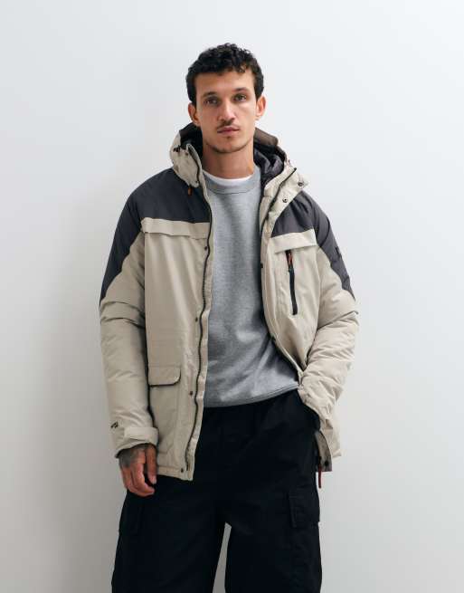 Regatta Waterproof hooded stanford insulated jacket in abbeystone iron, 2 of 5