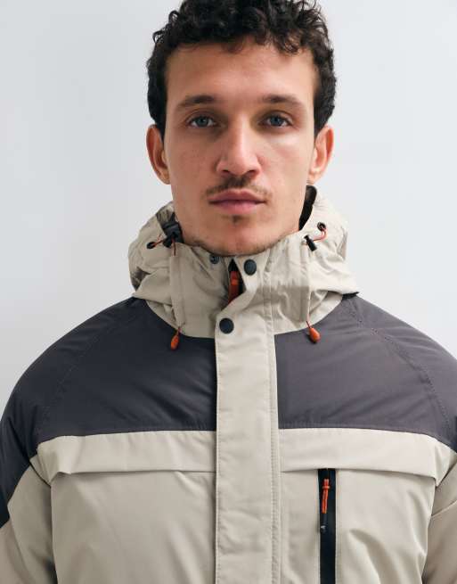 Regatta Waterproof hooded stanford insulated jacket in abbeystone iron, 3 of 5