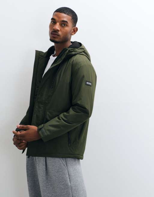 Regatta Waterproof hooded sterlings insulated jacket in dark khaki black, 5 of 5