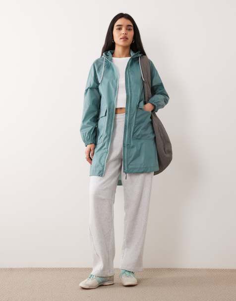Regatta Waterproof longline brianka hooded jacket in ivy moss
