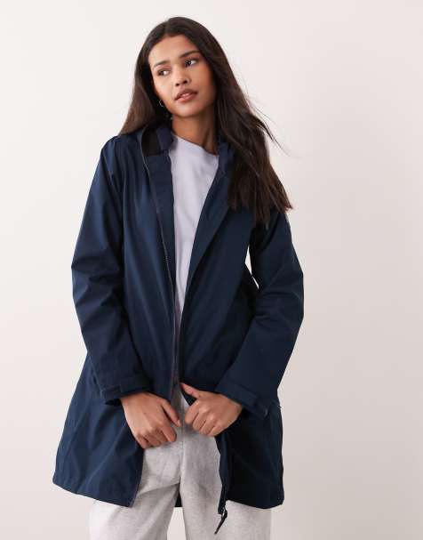 Regatta Waterproof longline brianka hooded jacket in navy - view 1