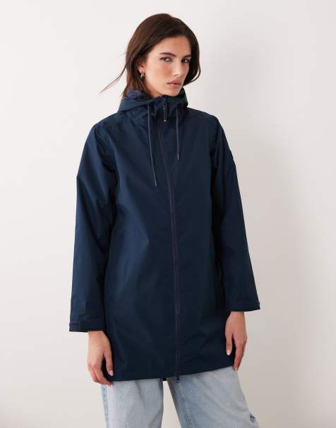 Regatta Waterproof longline brianka hooded jacket in navy