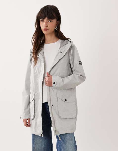 Regatta Waterproof norana hooded jacket in drizzle linear stripe