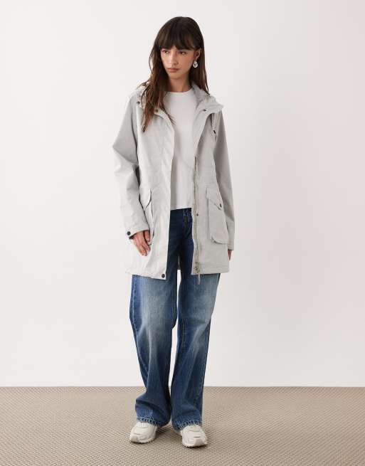 Regatta Waterproof norana hooded jacket in drizzle linear stripe, 2 of 4