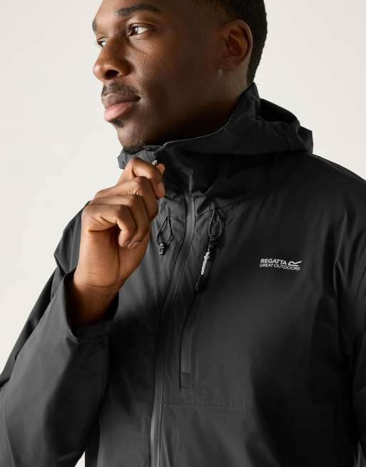 Regatta Waterproof - Radler - Giacca shell impermeabile nera, 4 di 4