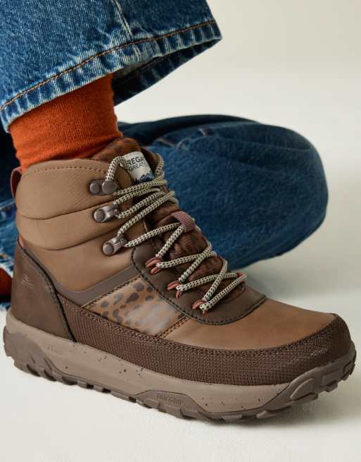 Regatta Waterproof shayford boots in brown tan leopard, 2 of 7