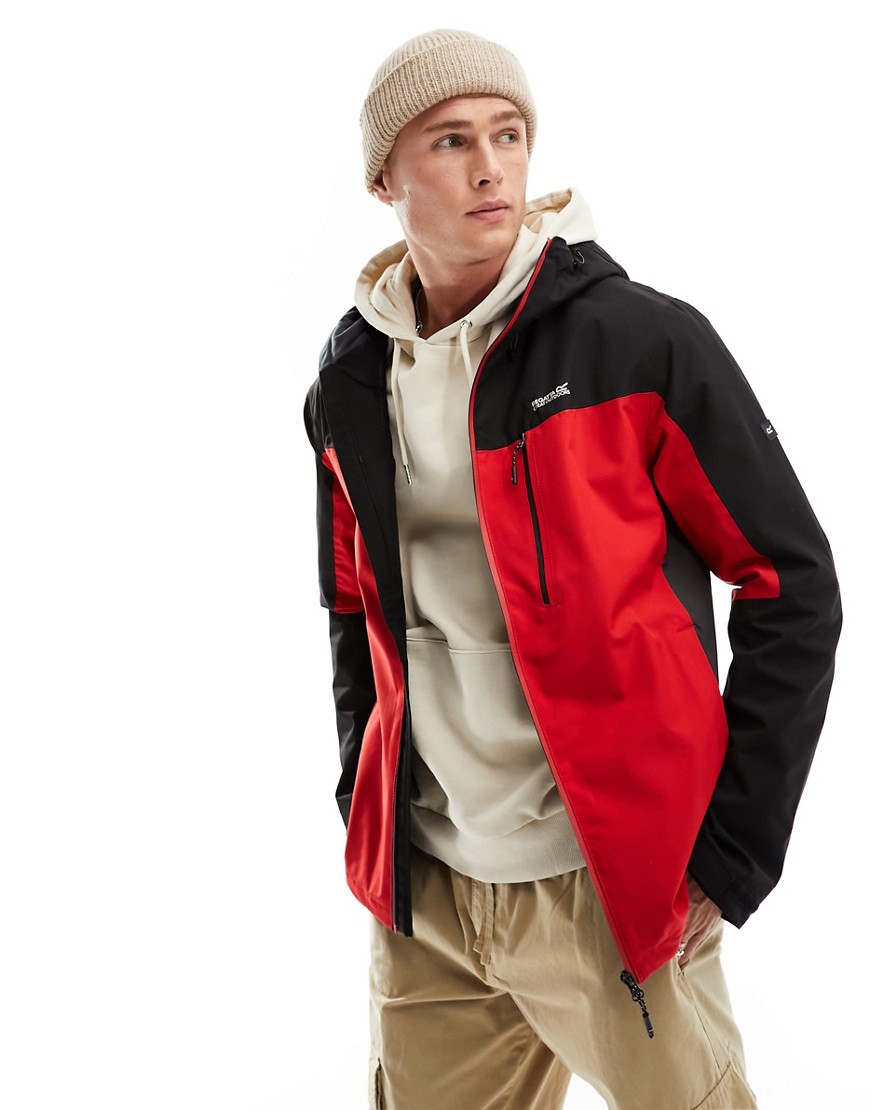 Regatta Waterproof Shell Jacket in Red and black