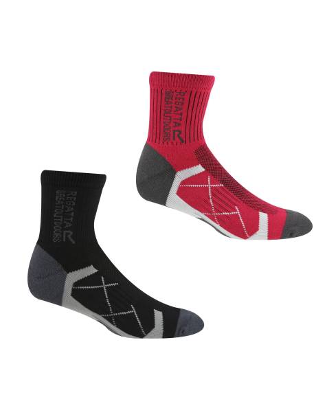 Regatta Womens 2 pack sock in black - view 1