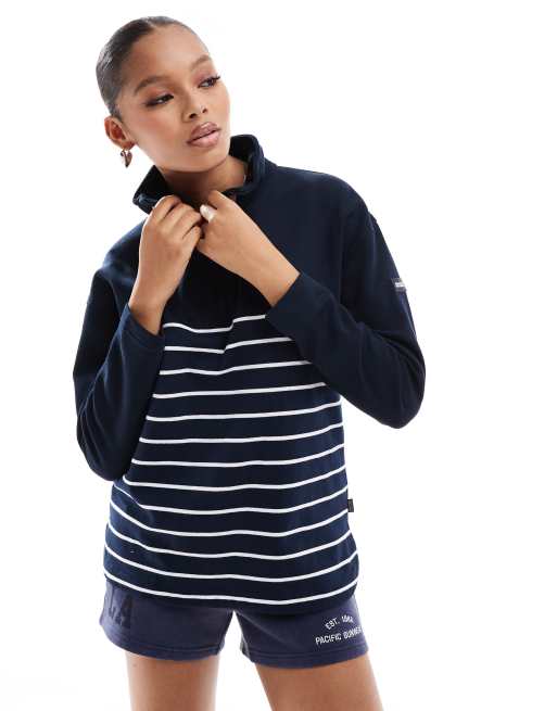 Regatta Women's Bayletta Half Placket Sweatshirt in Blue