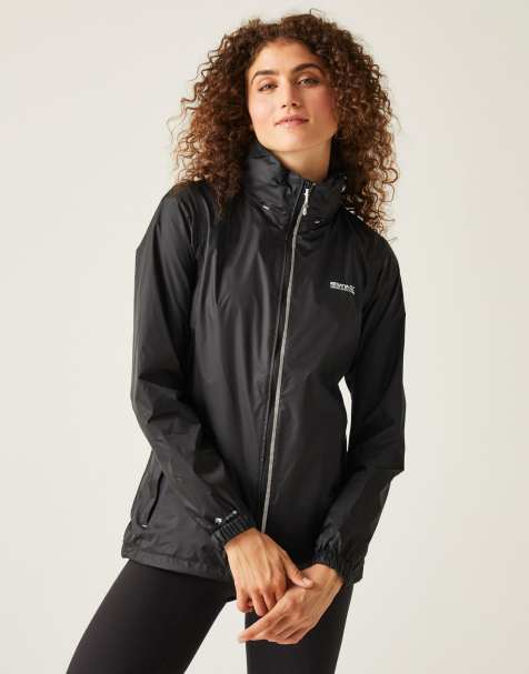 Regatta Women's Corinne IV Waterproof Rainwear Packaway Jacket in Black