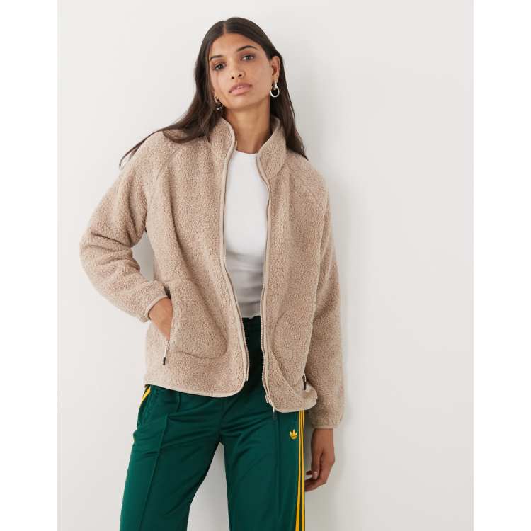 Regatta Women's frankie borg full zip fleece in beige ASOS