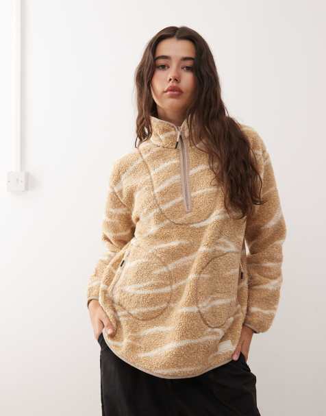 Regatta Women's frankie borg half zip fleece in beige - view 1