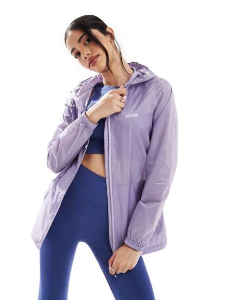 Regatta Women's Pack-It III Waterproof Rainwear Jacket in Purple