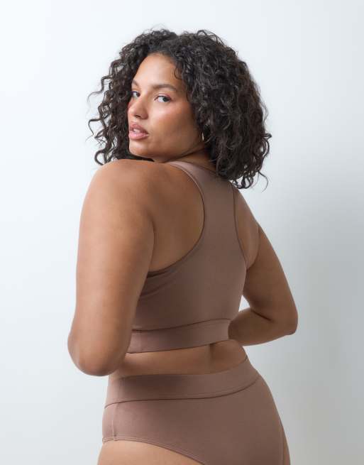 Reign Studio Chill with me Fuller Bust bralette in beige, 5 of 5