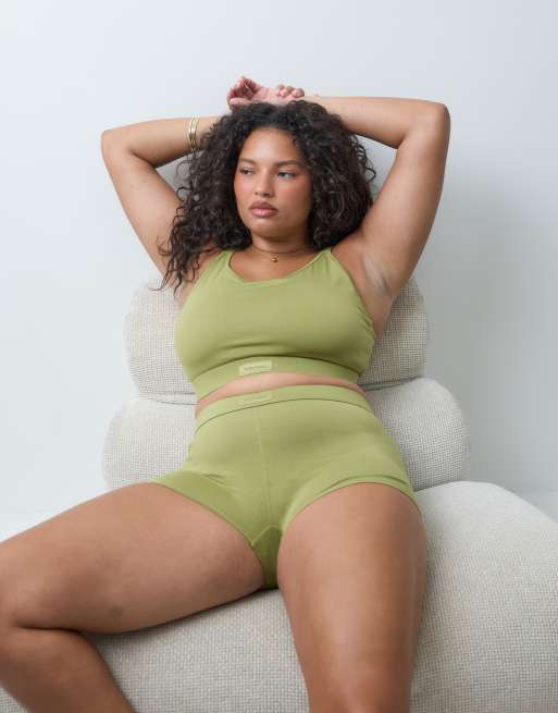 Reign Studio Conna Fuller Bust Bralette-Top in Grün, 4 von 5