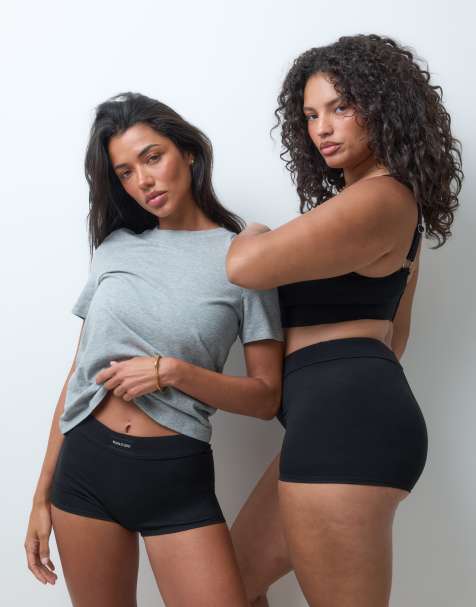 Reign Studio Conna high waisted boxer brief in black - view 1
