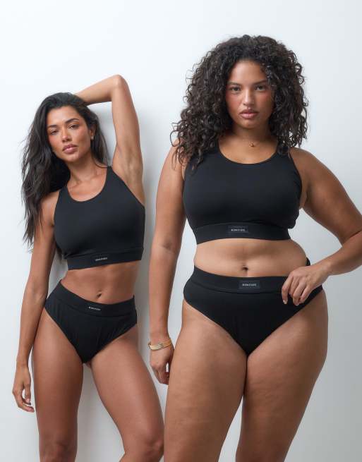 Reign Studio Fuller Bust Chill With Me bralette in black, 3 of 5