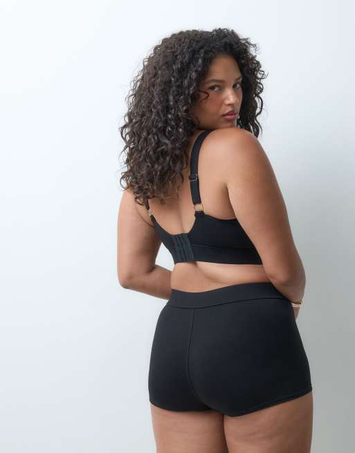 Reign Studio Fuller Bust Conna bralette top in black, 5 of 5