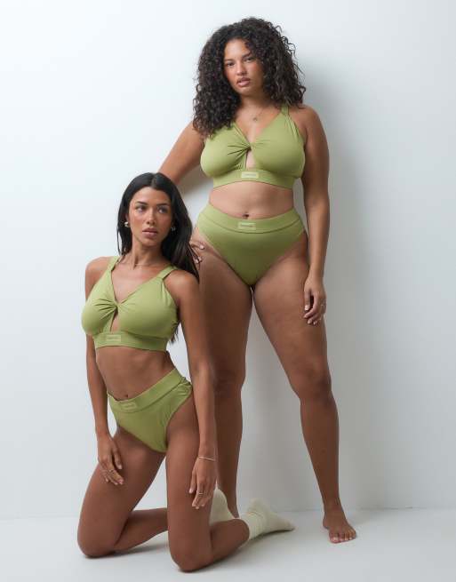 Reign Studio Maya bralette för fylligare byst i green, 4 av 5