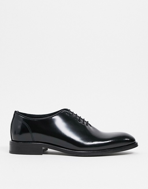 Reiss dominic lace up brogues in black leather