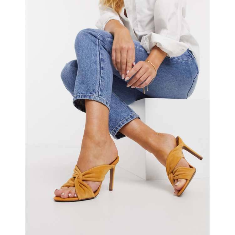 Reiss Ella Mules talon Beige