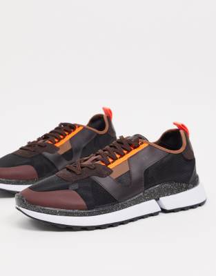 reiss black trainers