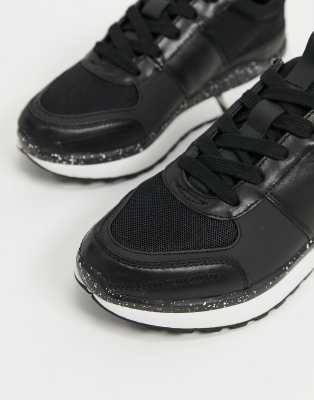 reiss black trainers