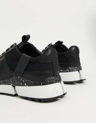 reiss black trainers