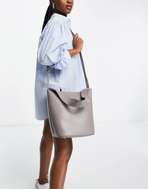 Grey store bucket bag