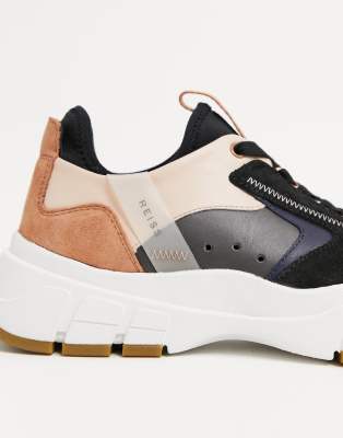 reiss black trainers