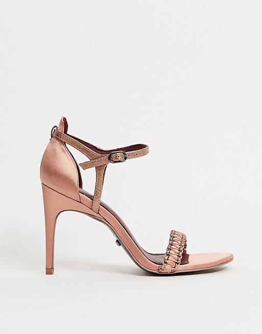 Reiss linette stiletto heeled sandals in gold