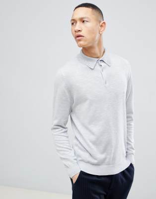 reiss long sleeve polo