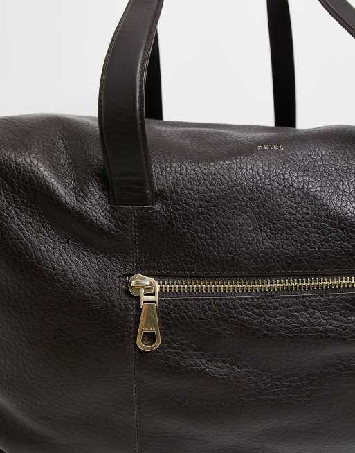 Reiss owen leather holdall