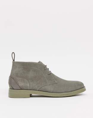 grey suede chukka