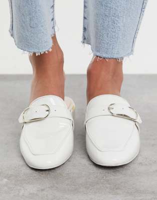 white mule loafers