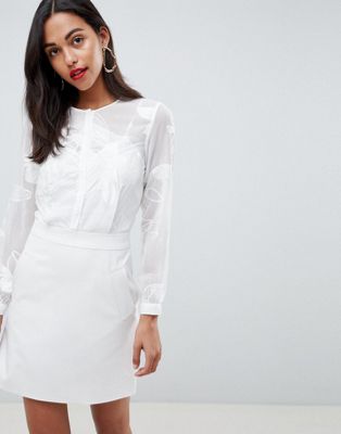 Reiss Rosemary lace top pocket dress | ASOS