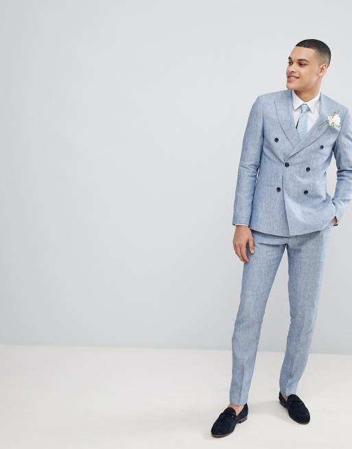 Baby blue shop double breasted suit