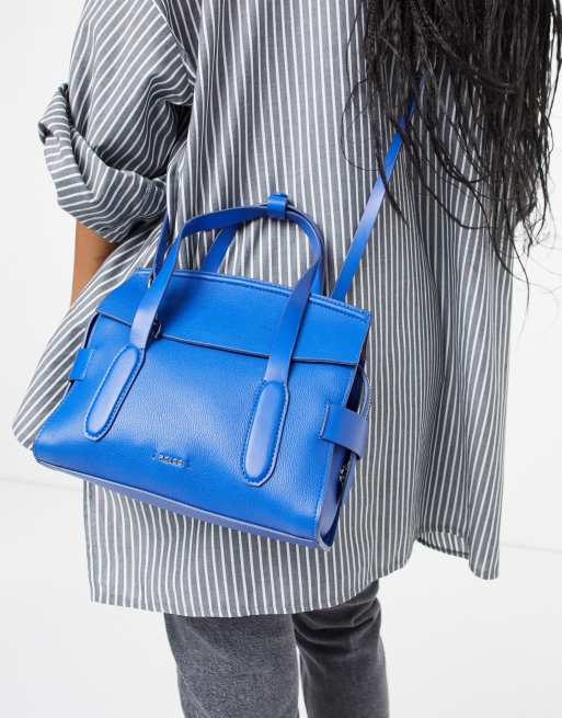 Borsa pelle blu on sale tracolla