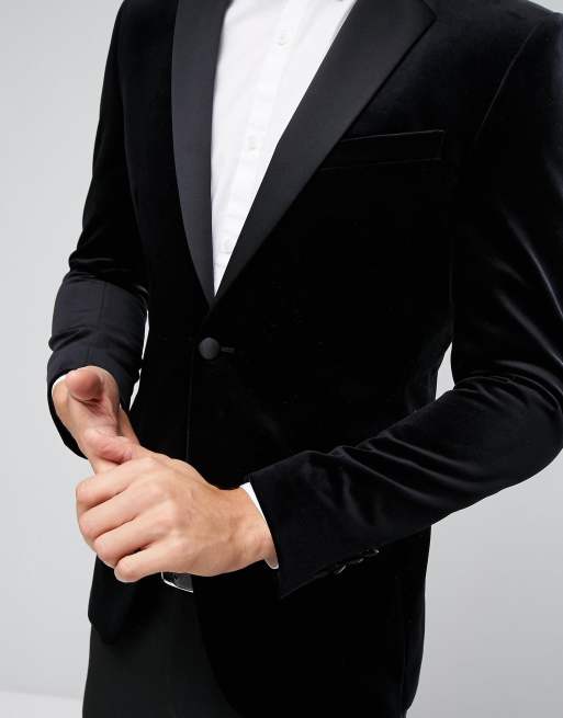 Reiss black velvet on sale blazer