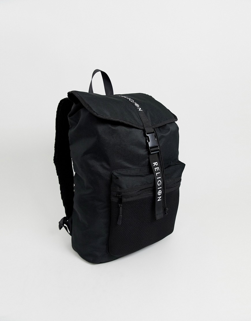 Religion backpack in black