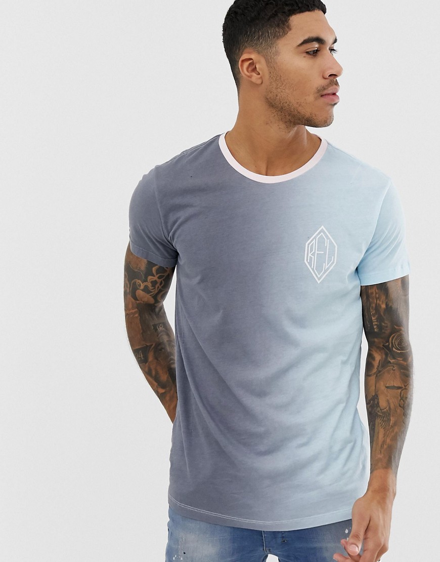 Religion – Blå t-shirt med toningseffekt