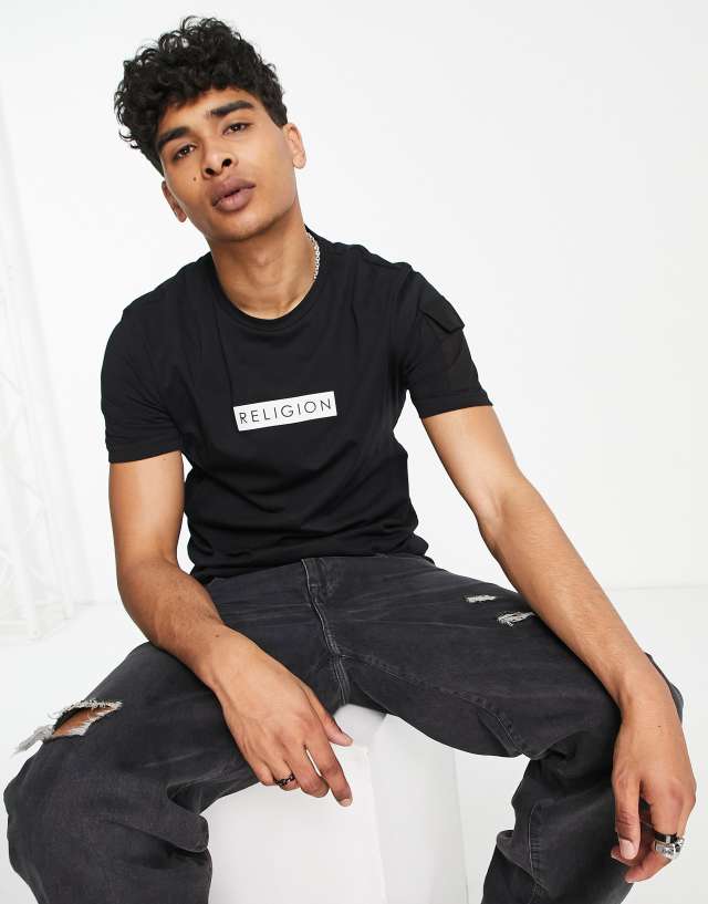 Religion cadet t-shirt in black