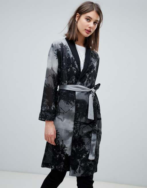 Religion charm printed shacket