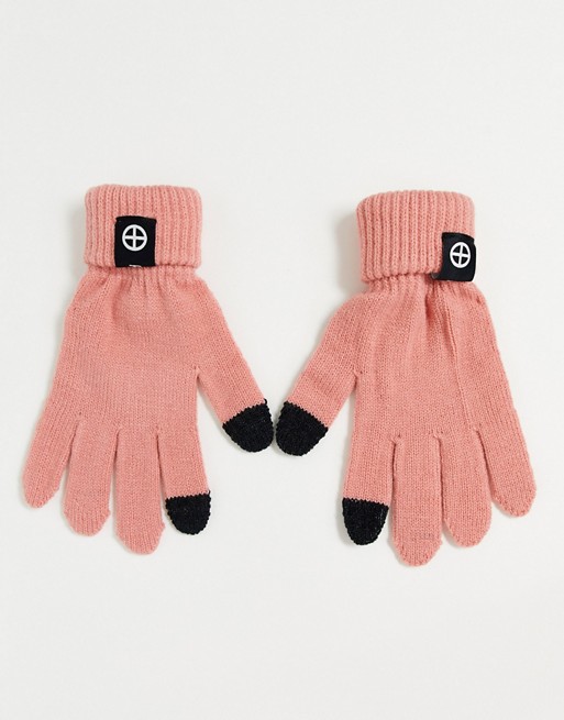 Religion Dusty Pink Knitted Touch Screen Gloves