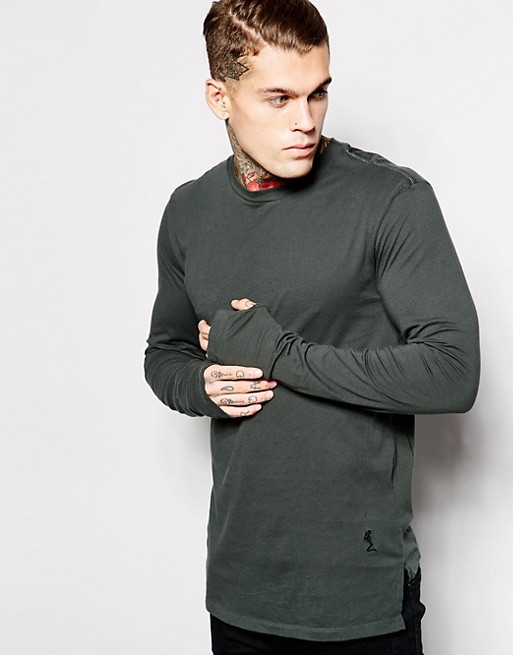Religion Long Sleeve Top with Thumb Holes | ASOS